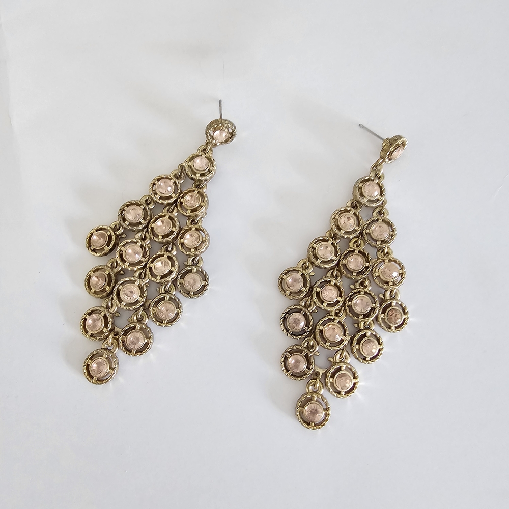 Elegant Gold Chandelier Earrings